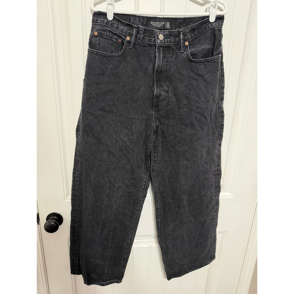 Abercrombie & Fitch Jeans Mens 32x30 Ultra Baggy Authentic Rigid Denim Black EUC